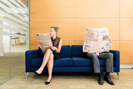 Fidelity Investments carpet tiled waiting room